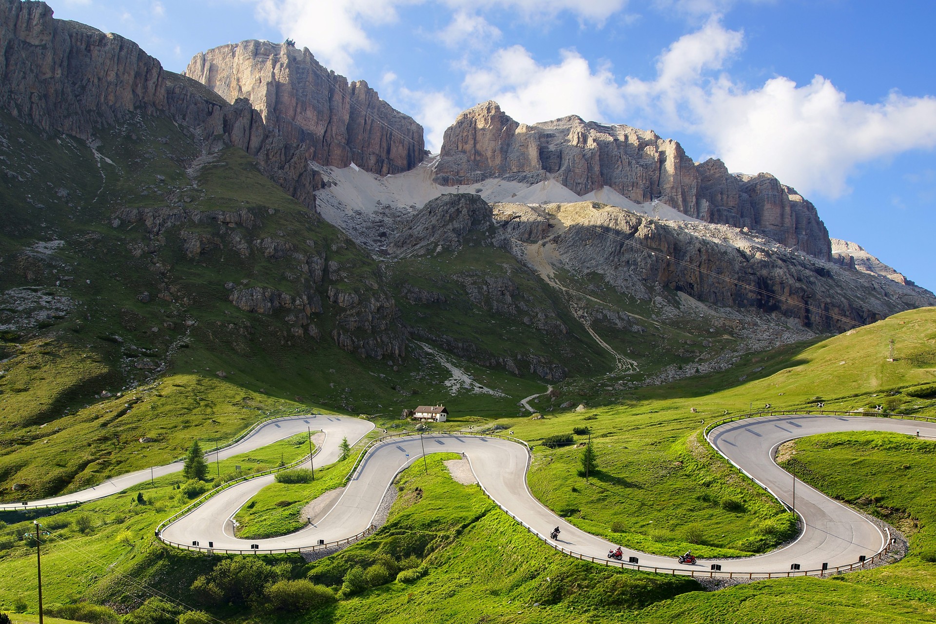 mountainbike route in italie