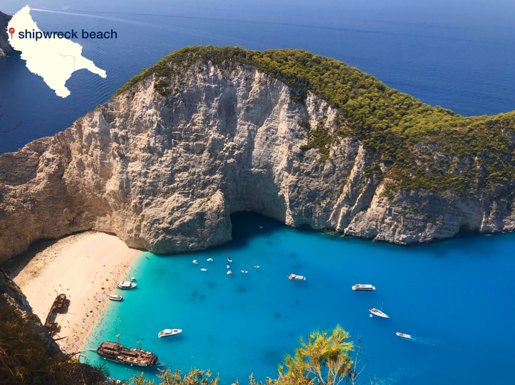Schipsvrak strand Zakynthos